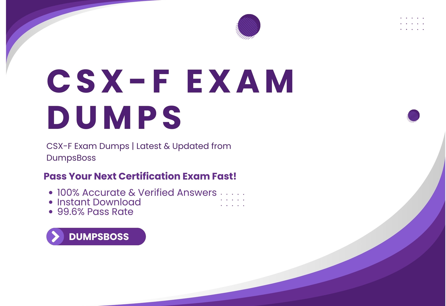 DumpsBoss CSX-F Exam Dumps - 100% Success with Latest Exams